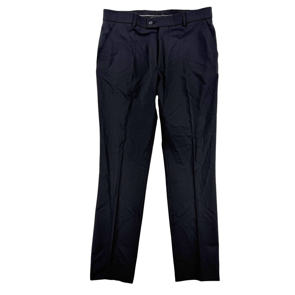 Chanel Dress Pants Womens 40 Black Straight Leg Uniform Stretch Twill Work